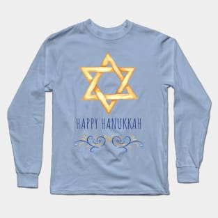 Hanukkah Watercolor A Long Sleeve T-Shirt